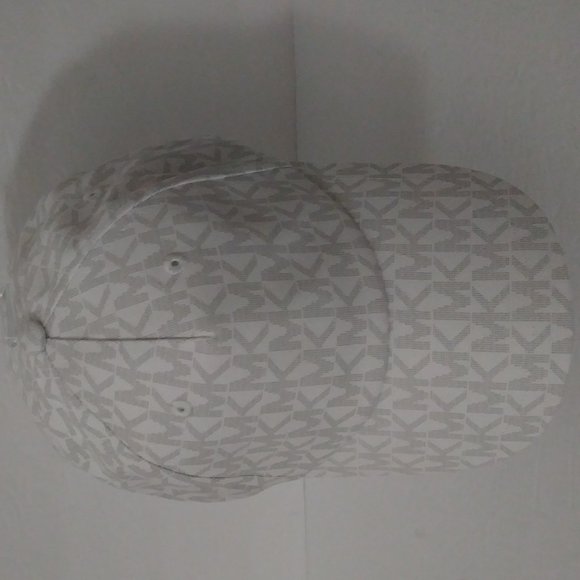 Michael Kors White Logo Adjustable Strap Baseball Hat - Picture 8 of 12